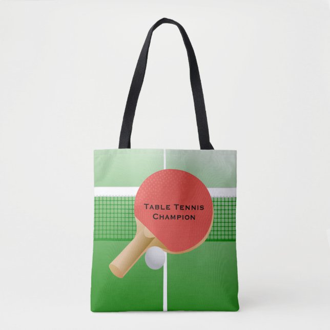 Tote Bag Ping Pong Table Tennis Design (Devant)