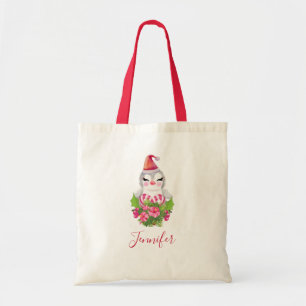Tote Bag Pingouin de Noël mignon à Santa Hat