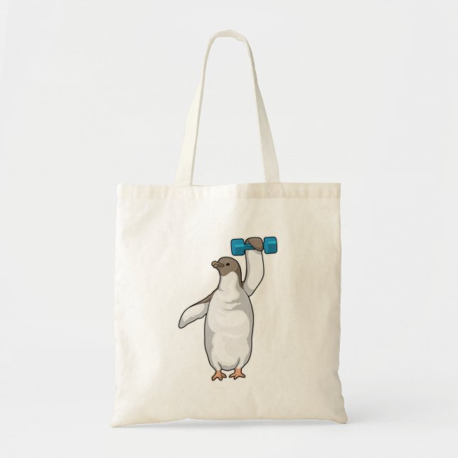 Tote Bag Pingouin Fitness Dumbbell (Devant)