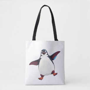 Tote Bag Pingouin Joyeux Jouage Amusant Sauter Dans L'Océan