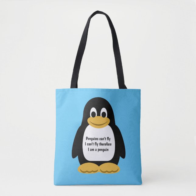 Tote Bag Pingouin mignon animé (Devant)