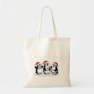 Tote Bag Pingouin mignon portant le chapeau de Noël Xmas Pi