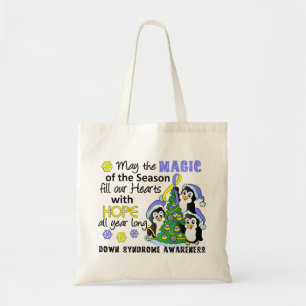 Tote Bag Pingouins syndrome de Down de Noël