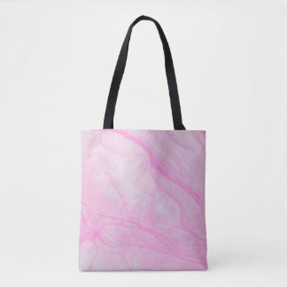 TOTE BAG PINK AND WHITE ABSTRACT PAINTING