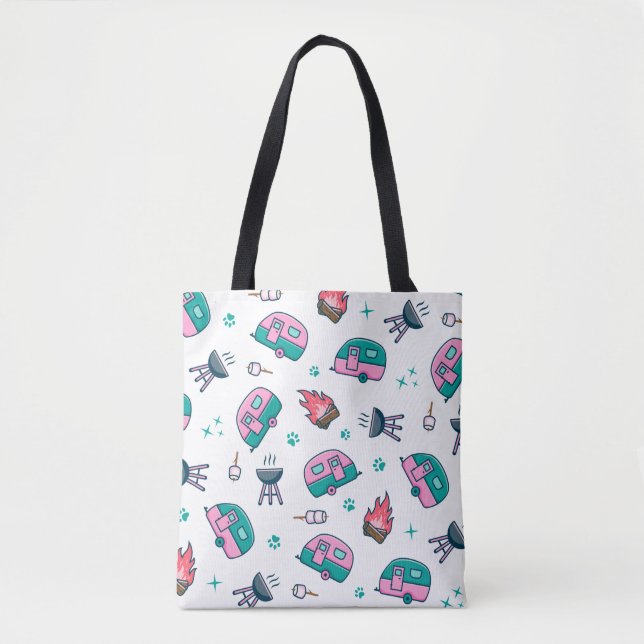 Tote Bag Pink Caravan Adventure (Devant)