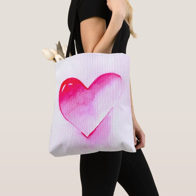 Tote Bag Pink coeur grunge pop amour moi (De près)