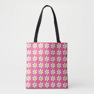 Tote Bag Pink Daisy Fourre-tout