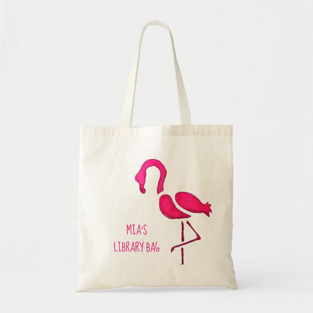 Tote Bag Pink flamingo pop art unique (Devant)