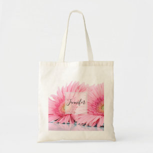 Tote Bag Pink Gerbera Daisies Elegant Photo