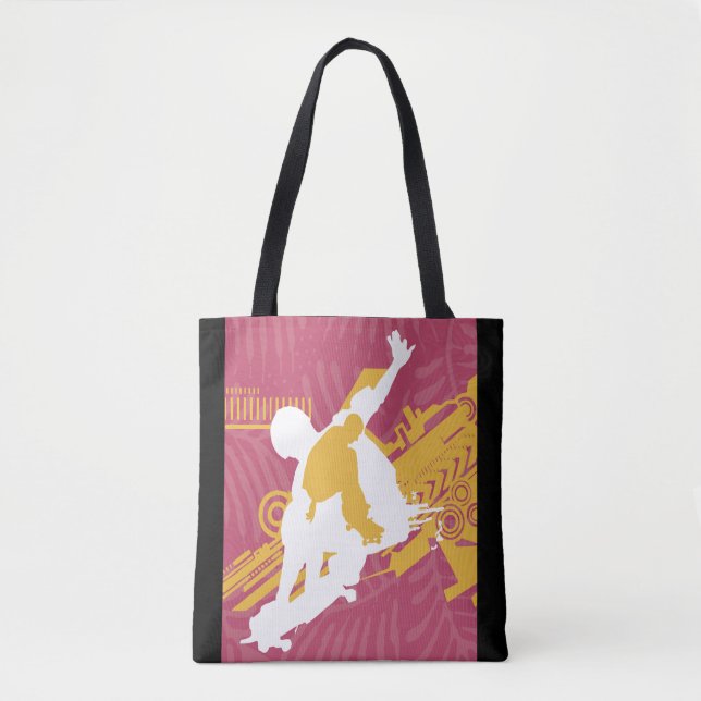 Tote Bag Pink & Gold Skater T-Shirt (Devant)