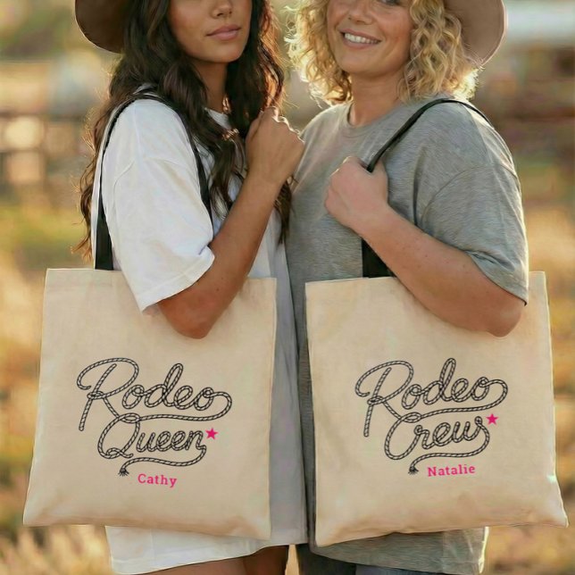 Tote Bag Pink Last Rodeo Western Bach Party (Créateur téléchargé)