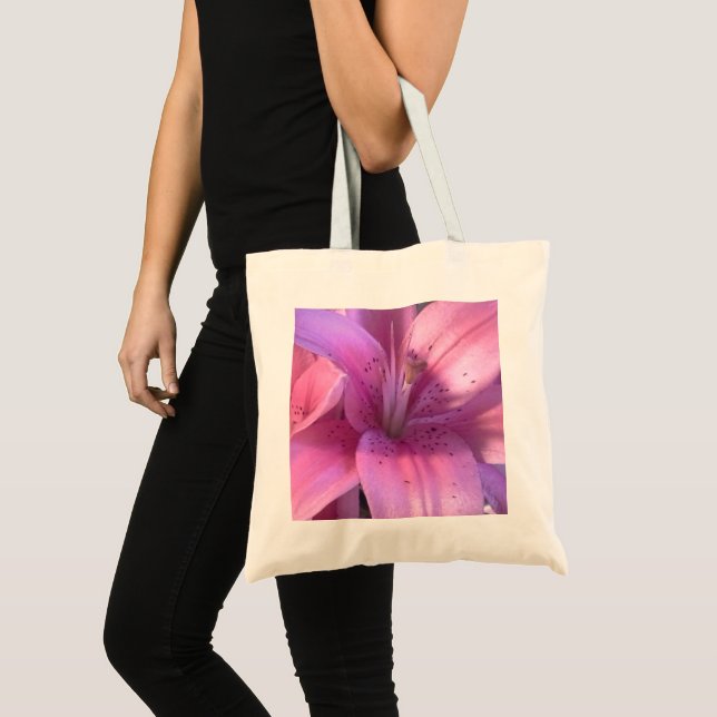 Tote Bag Pink Lily Fourre-tout (Devant (produit))