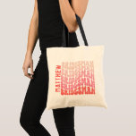 Tote Bag Pink moderne girly retro 60's bridesman<br><div class="desc">Pink et rouge girly rétro simple 60's vibes cool de la soirée de week-end de bachelorette faveur totes. Bridesman,  autres modèles disponibles.</div>