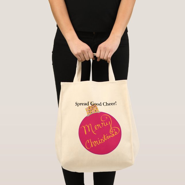 Tote Bag Pink.Ornament Ball Cheval (Devant (produit))