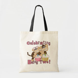 Tote Bag Pink Party Monkey 2e Anniversaire Tshirts et cadea