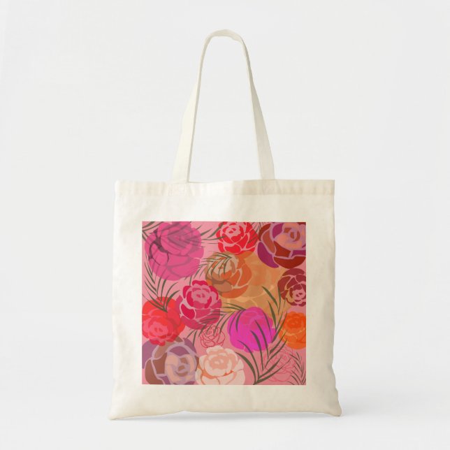 Tote Bag Pink plants (Devant)