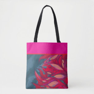 Tote Bag Pink, red