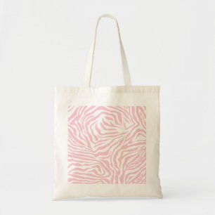 Tote Bag Pink Zebra Stripes Wild Animal Print Zebra Pattern
