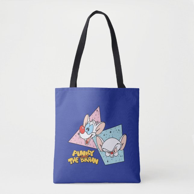 Tote Bag Pinky et le cerveau | Graphiques de caractères rét (Devant)