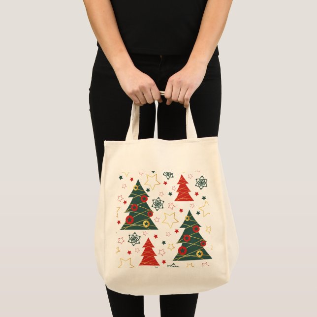 Tote Bag Pins étoilés de Noël (Devant (produit))