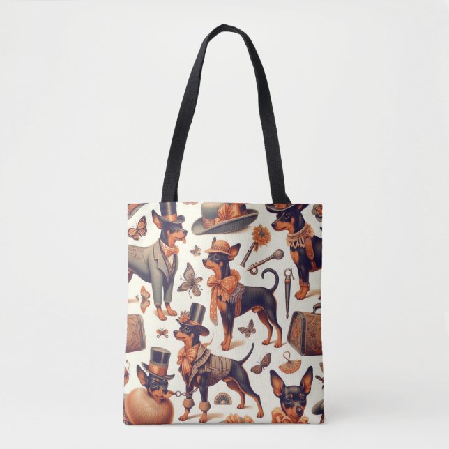 Tote Bag Pinscher sans fil vintage (Devant)