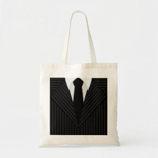 Tote Bag Pinstripe Suit et Tie Masculine Bags mortes