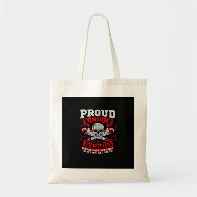 Tote Bag Pipefitter Steamfitter Plumber - Main-d'oeuvre qua (Devant)