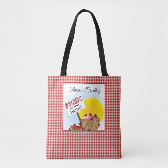 Tote Bag Pique-nique dans le parc (Devant)