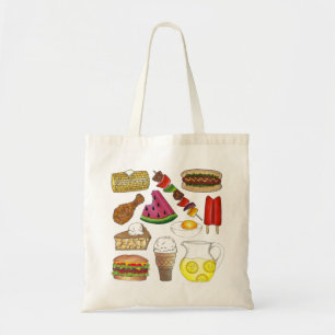 Tote Bag Pique-nique d'été Aliments BBQ Foodie Fourre-tout
