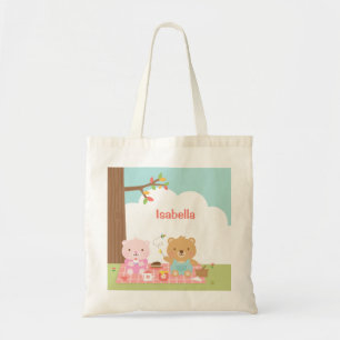 Tote Bag Pique-nique en plein air avec un ours en peluche m