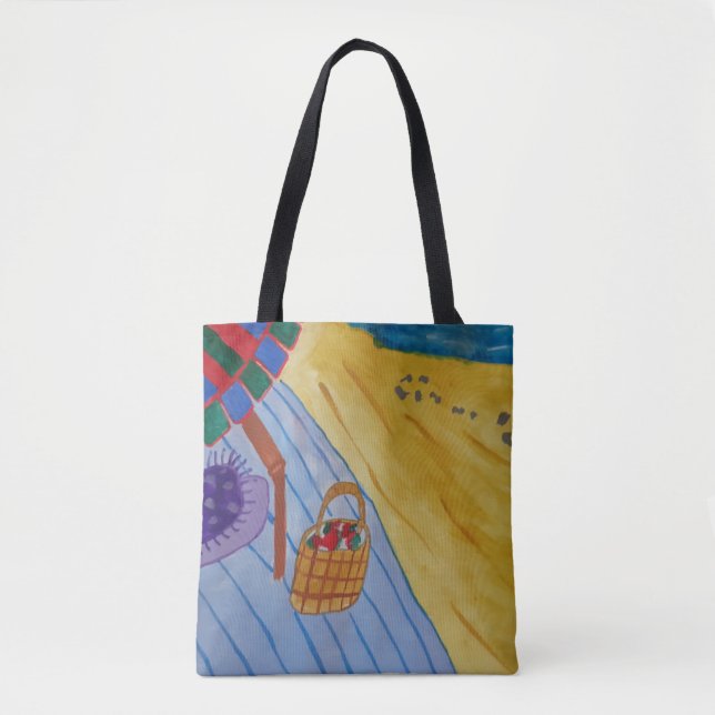 Tote Bag Pique-Nique Sur La Plage (Devant)