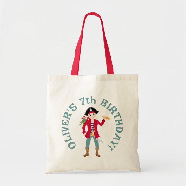 Tote Bag Pirate Boy Treasure Map Amusants Anniversaire Fête (Devant)