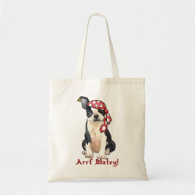 Tote Bag Pirate de Boston Terrier (Devant)