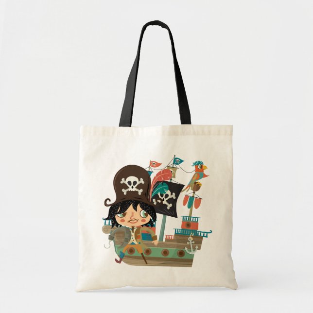 Tote Bag Pirate et bateau de pirate (Devant)