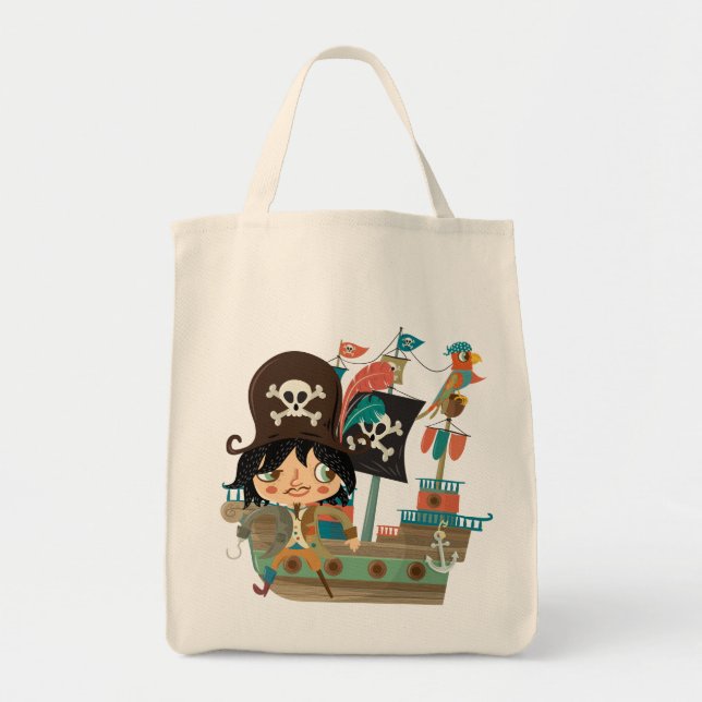 Tote Bag Pirate et bateau de pirate (Devant)