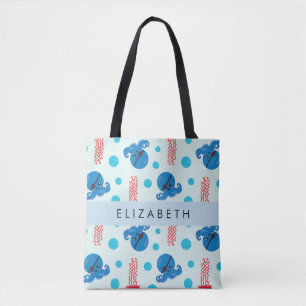 Tote Bag Pirate Octopus, Pirate Jellfish, Mer, Votre Nom