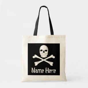 Tote Bag Pirate Skull Crossbone Nom personnalisé Traite d'H