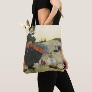 Tote Bag Pirates de légende, William Kidd enterrant un trés