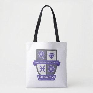 Tote Bag Pisces Crest d'anniversaire™ pour 19-29 février