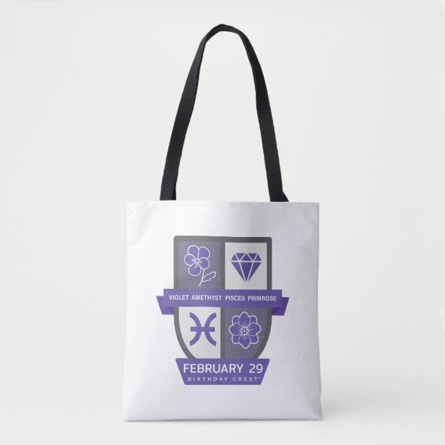 Tote Bag Pisces Crest d'anniversaire™ pour 19-29 février (Devant)