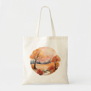 Tote Bag Piste d'automne dorée
