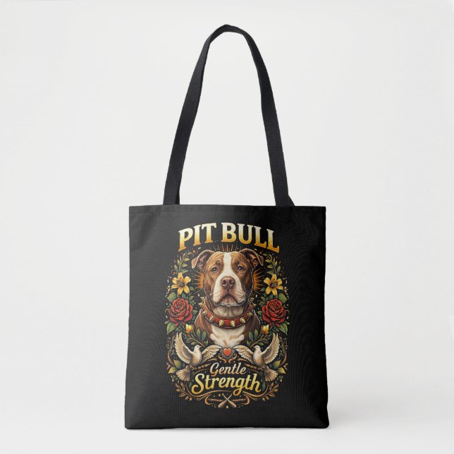 Tote Bag Pit Bull : Force Douce (Devant)