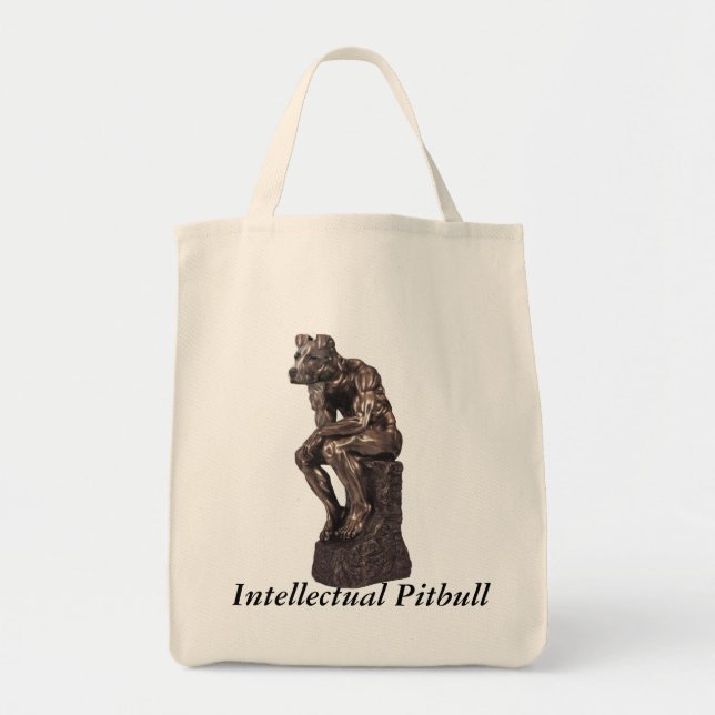 Tote Bag Pitbull intellectuel (Devant)