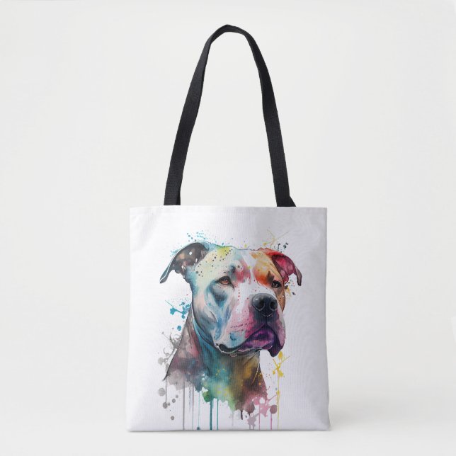 Tote Bag Pitbull vibrante: un toque de vida (Devant)