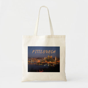 Tote Bag Pittsburgh, Pennsylvanie Downtown Night Time River