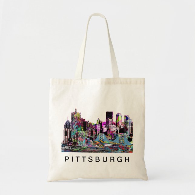 Tote Bag Pittsburgh, Pennsylvanie en graffiti (Devant)