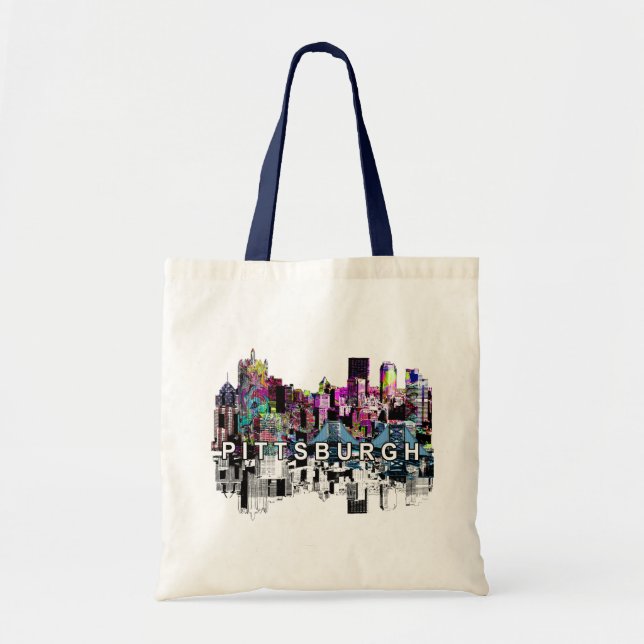 Tote Bag Pittsburgh, Pennsylvanie en graffiti (Devant)