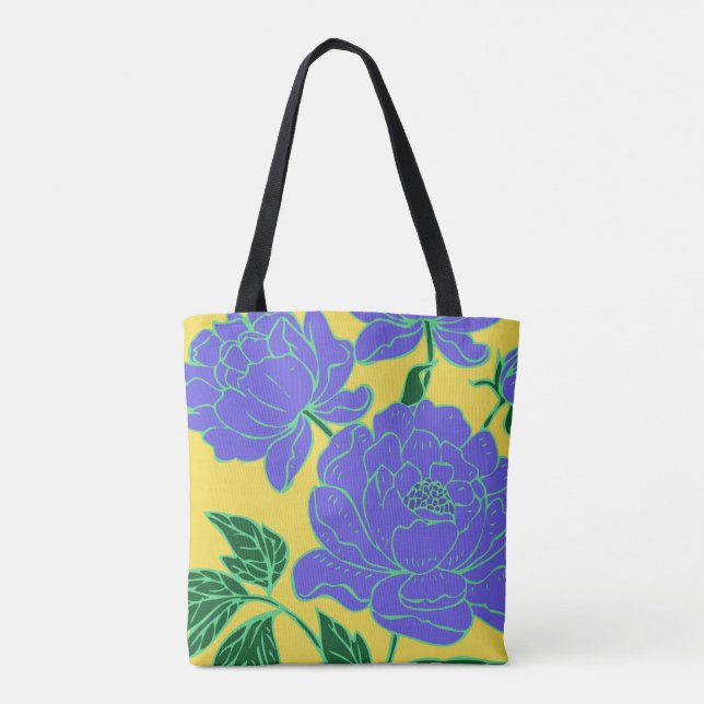 Tote Bag Pivoines Bleues (Dos)