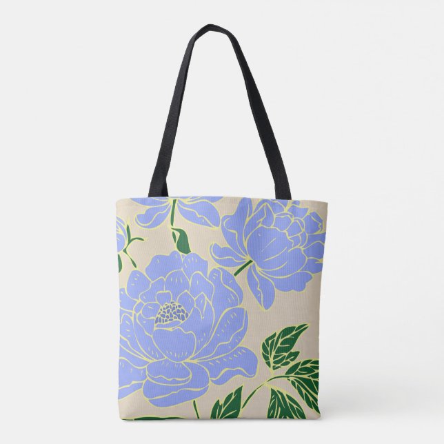 Tote Bag Pivoines Bleues (Dos)