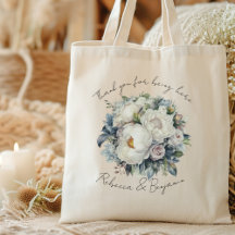 Pivoines de mariage blanches remerciements personn